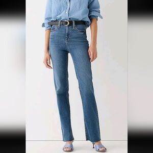 J.Crew Women's High-rise slim demi boot jeans Size 27 P Blue EUC